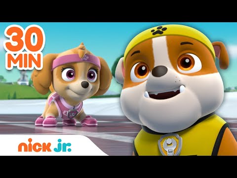 PAW Patrol Sports Rescues w/ Rubble, Skye & Marshall ? | 30 Minute Compilation | Nick Jr.