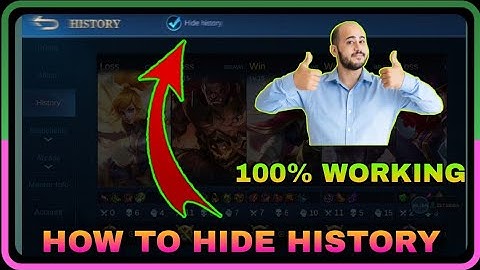 HOW TO HIDE HISTORY IN MOBILE LEGENDS 2021 | NEW WAY | MELONA ML