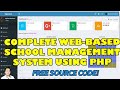 Complete webbased school management system using php mysql  free source code download