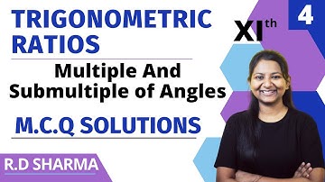 RD Sharma Trigonometric ratios of multiple and submultiple angles |MCQ Solutions (Qno. 29 to 38)