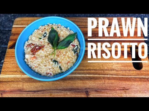 PRAWN AND SUN DRIED TOMATO RISOTTO WITH BASIL AND MASCARPONE