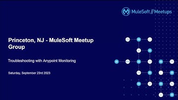 Princeton-NewJersey Meetup Troubleshooting with Anypoint Monitoring | #mulesoft #mulesoftcommunity