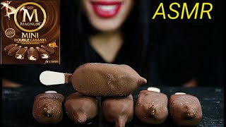 ASMR | Magnum Mini Double Caramel Ice Cream Bars *CRUNCHY EATING SOUNDS* NO TALKING