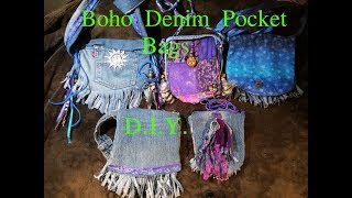 DIY-Boho/Hippie Denim Pocket Bags