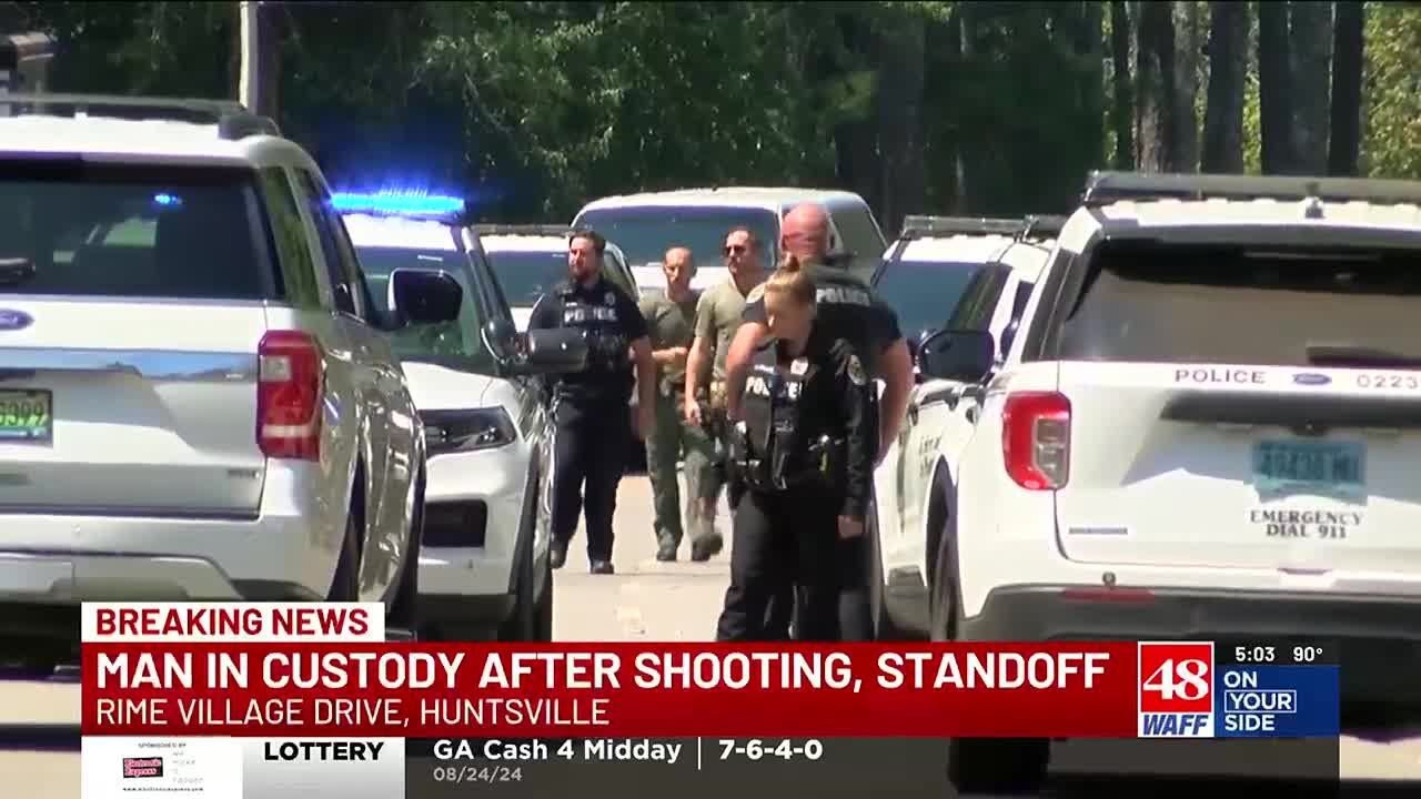 Man in custody following shooting, standoff in Huntsville - YouTube