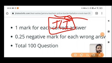 JKP Border Battalion Free Mock Test || 100 Questions // 100 Marks ✔✔✔  JKP Constable Exam