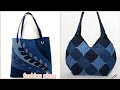 denim shoulder bags/patchwork denim bags styles and ideas