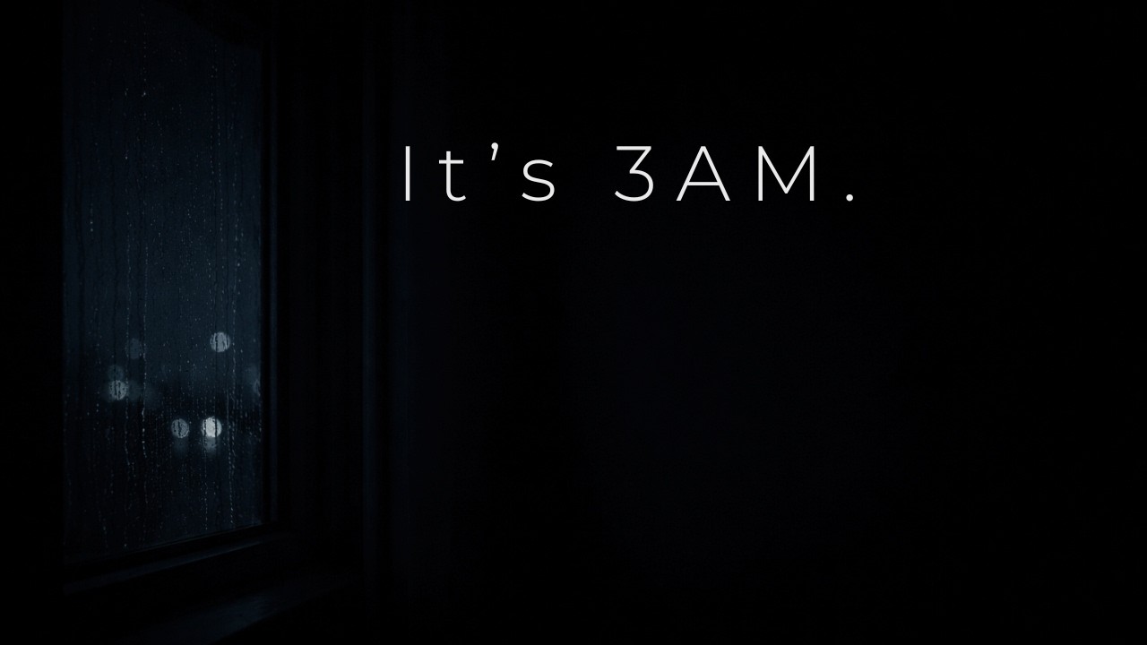3AM and Your Mind Won’t Stop – Deep Night Rain (Black Screen - 1H)