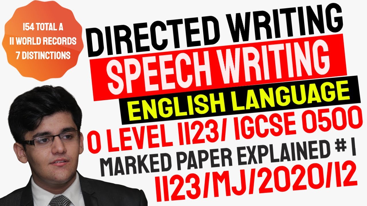 speech writing format o level 1123