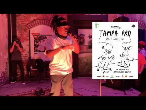 PRO SKATER RON ALLEN MC INTELLIGENCE PERFORMS AT TAMPA PRO 2022