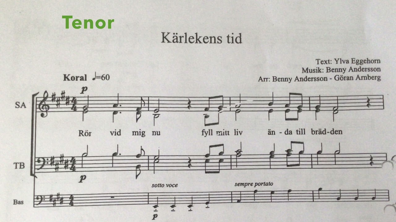 Tenor: Kärlekens tid