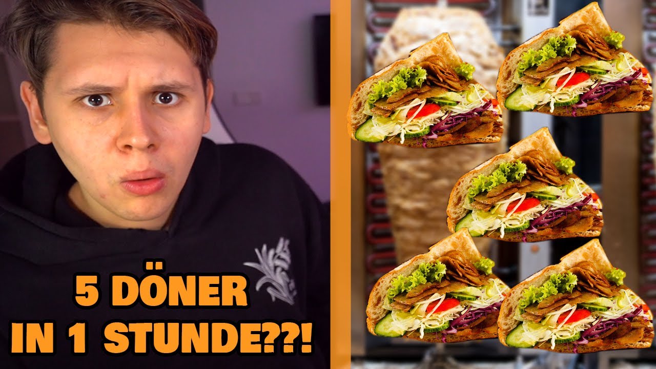 Wie viele DÖNER SCHAFFT ER IN 1 STUNDE??? - YouTube