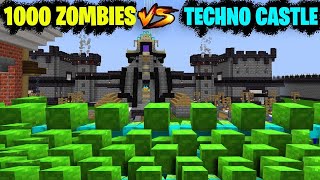 Techno Gamerz Castle VS 1000 ZOMBIES | Minecraft Hindi