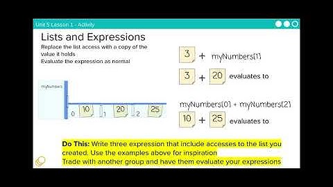 APCSP 5.1 Lists Explore