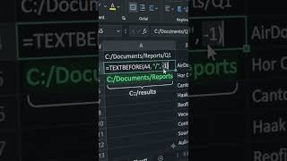 TEXTBEFORE in Excel – Extract Text Before Any Character! ⬅️ #ExcelTips #Shorts