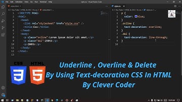 Underline, Overline & Delete By Using Text-decoration CSS|Bangla Video Tutorial On Web Design No :12
