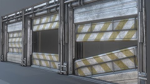 Modular Sci-Fi-Set -  Width Door - Blender Time Lapse