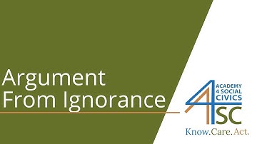 Argument From Ignorance: Can