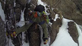 Climbing Kings Peak,Wish You Were Here (M5+R,WI4,130m) on Vancouver Island