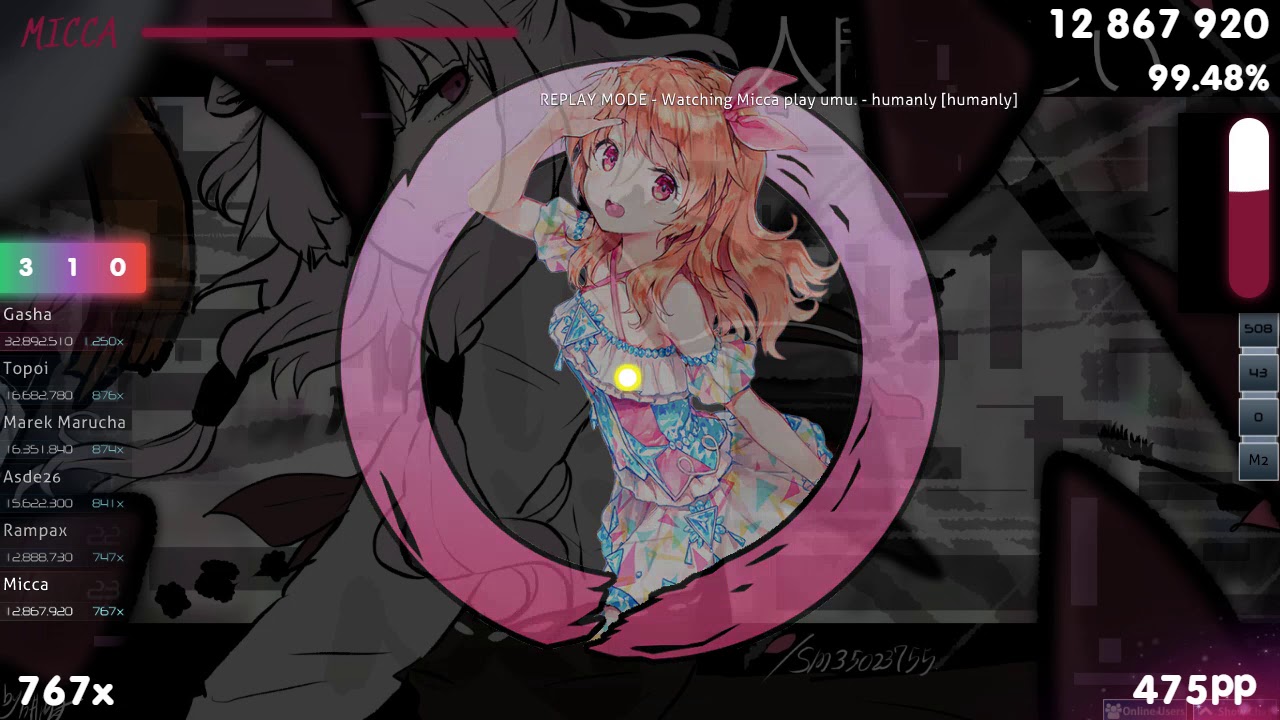 [8.07⭐] Micca | umu. - humanly [humanly] 99.28% {#1 584pp 2❌} - osu!