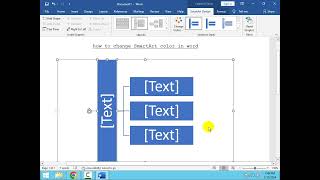 how to change SmartArt color in word