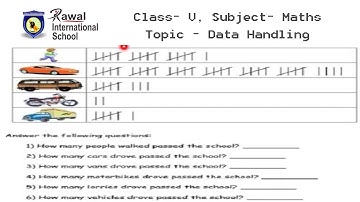 Class- V, Subject- Maths, Topic - Data Handling, Rawal International School