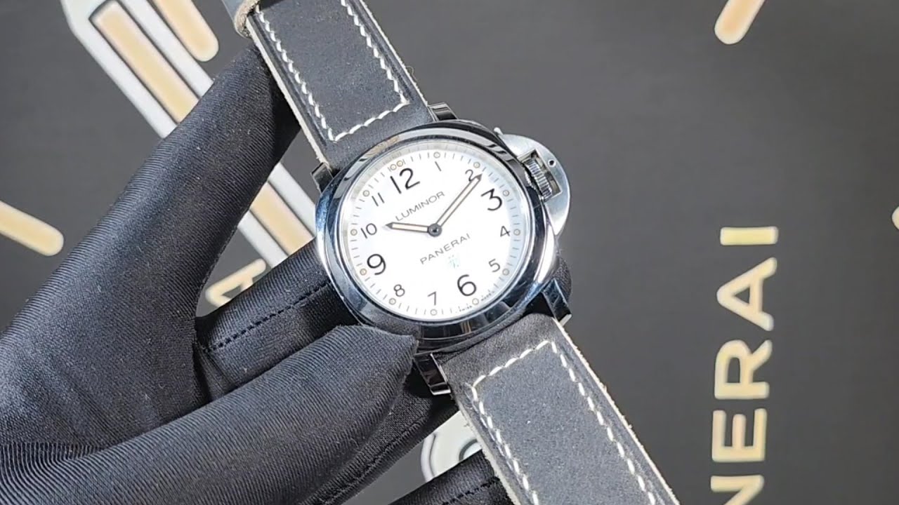 Panerai 44mm Blue Strap 'Blue Steel Remix' Matte Blue with Sewn Buckle on Luminor Base PAM00775