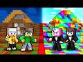 VILLAGGIO dei RAGAZZI POVERO contro VILLAGGIO delle RAGAZZE dell'INFINITO in Minecraft