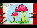 Cómo dibujar HONGOS - paso a paso