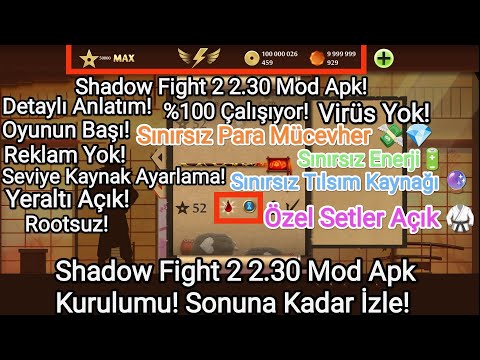 Shadow Fight 2 2.30 Güncel Oyunun Başı Sınırsız Tılsım Kaynaklı Mod Apk Kurulumu! %100 Çalışıyor!