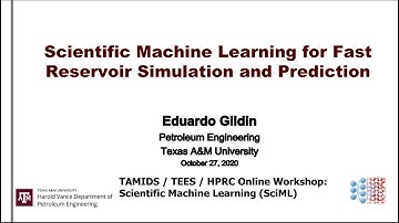 TAMIDS SciML Workshop: Scientific Machine Learning for Fast Reservoir Simulation and Prediction