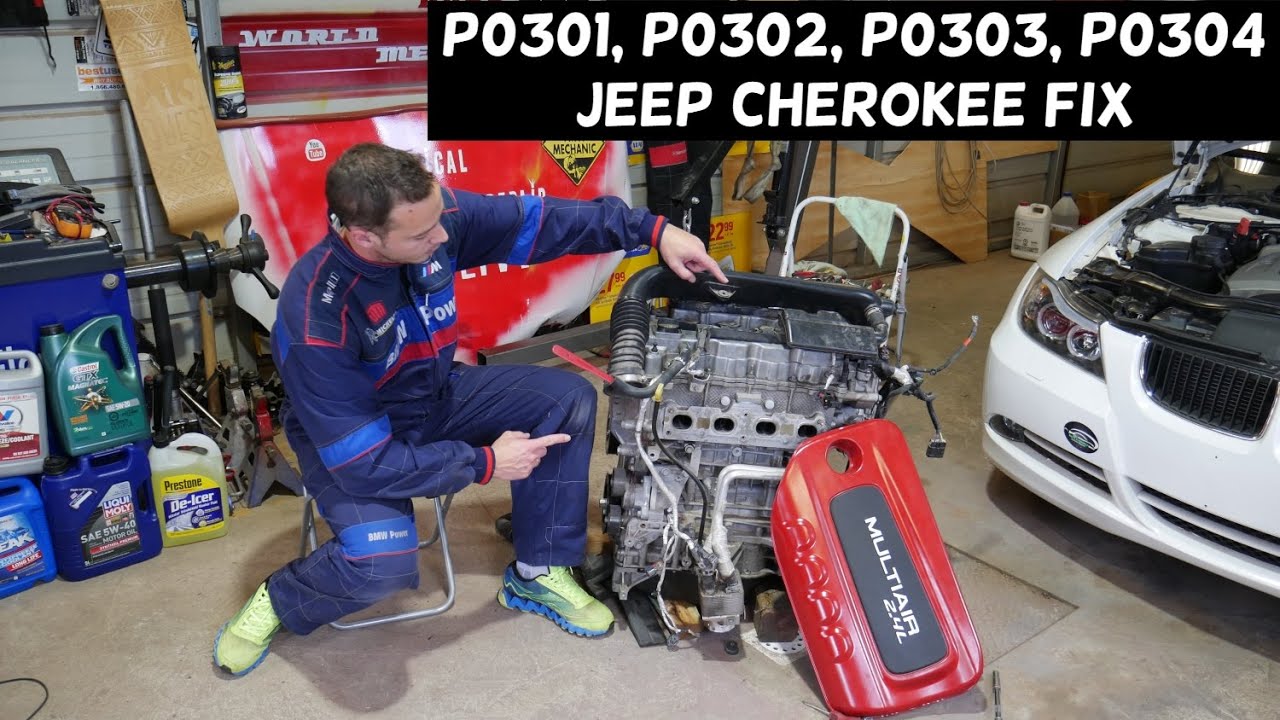 Jeep Cherokee Code P0301 P0302 P0303 P0304 Engine Light On 14 15 16 17 18 19 Youtube