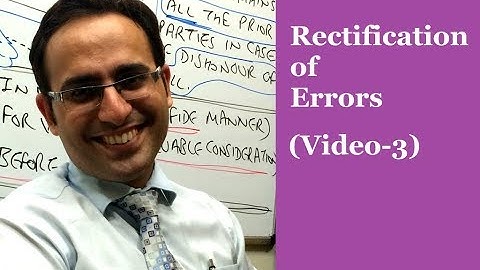 How to Rectify Errors in Accounting - (Video-3)