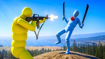 NPC Wars with Active Ragdoll Dudes #23 Euphoria Physics