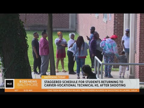 Carver Vocational Technical High School students return to class following shooting near school