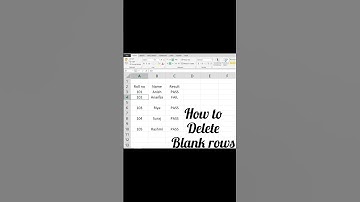 How To Remove Blank Rows in Excel #excel #shorts #ytshorts
