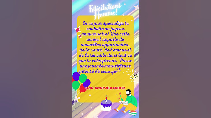 Message d'anniversaire pour homme #1