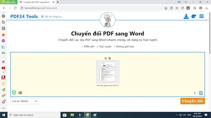 Hướng dẫn chuyển file pdf sang word online