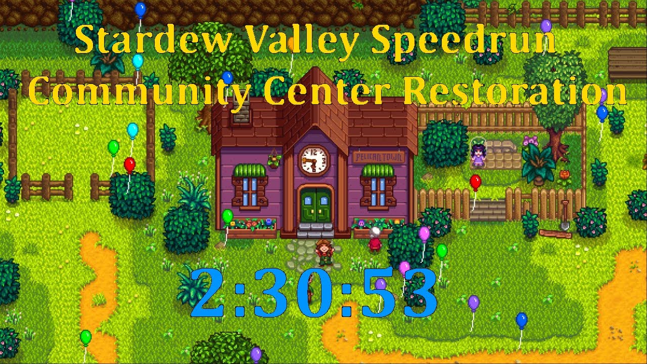 What not to do in a Stardew Valley Community Center Speedrun