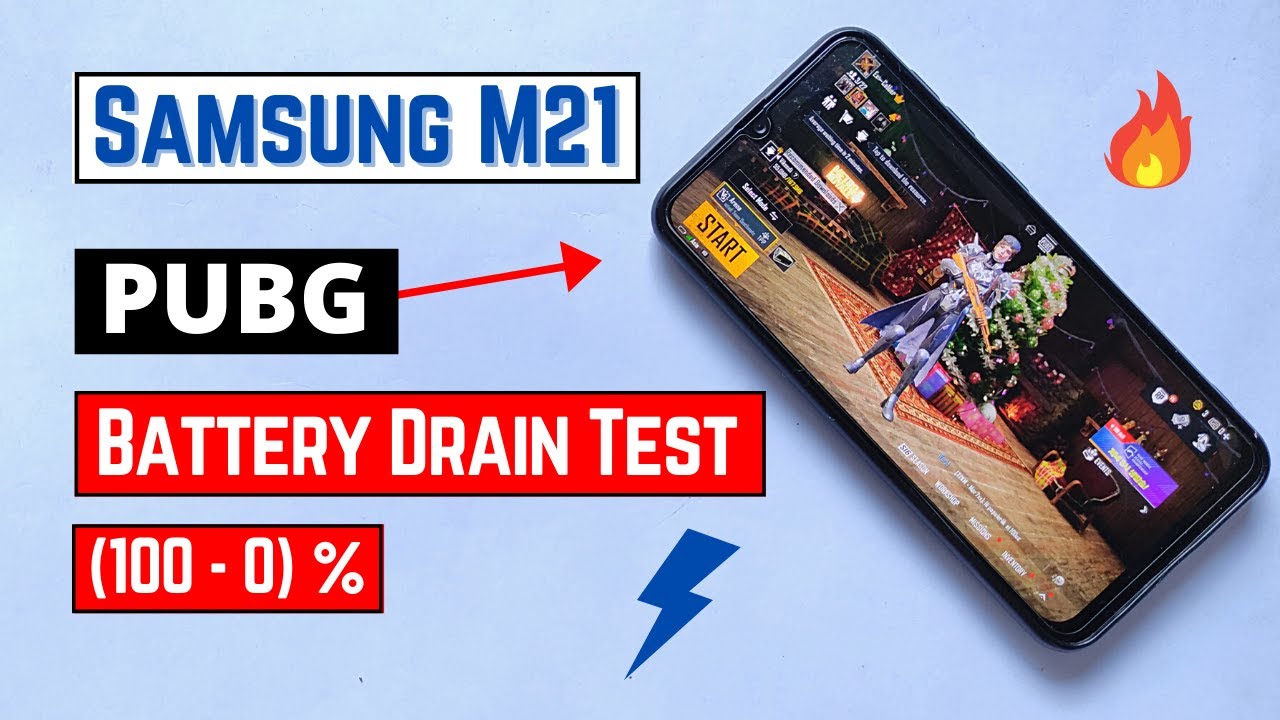 Samsung M21 PUBG Battery Drain Test (100-0)% || Pubg battery drain test Samsung m21