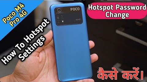 How To Change Hotspot Password in Poco M4 Pro 4G,Poco M4 Pro Main Hotspot Settings Keise Kare,