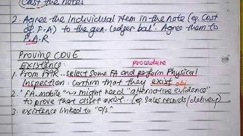 ACCA F8 Substantive Procedures  (ACCA @ Genesis Origo)