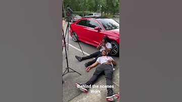 Thumbnail of Behind the scenes of music music video 🎬 #music #rap #shorts