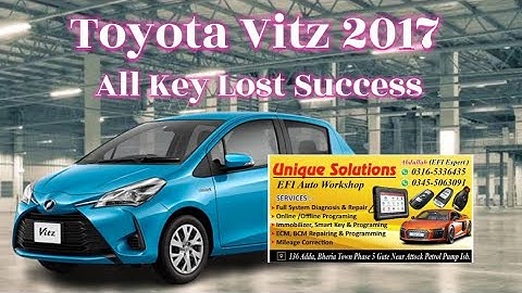 Toyota Vitz 2017 All key Lost Success #toyota #vitz #toyotaaqua