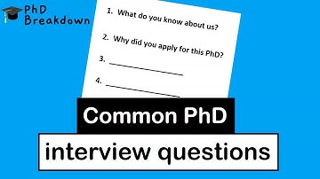 PhD interview questions (Part 1/2)