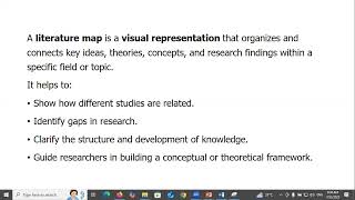 Literature map