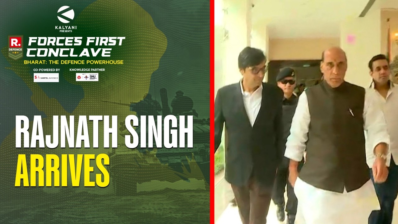 Forces First Conclave 2026: Raksha Mantri Rajnath Singh Arrives At Forces First Conclave