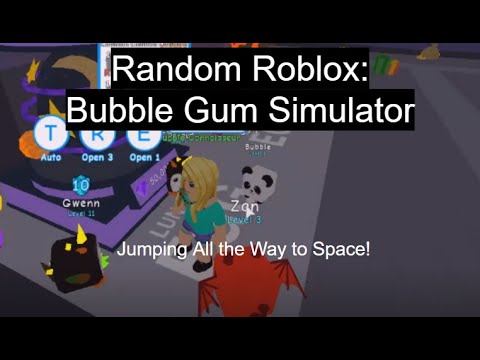 Random Roblox Bubble Gum Simulator Jumping All The Way To Space Youtube - cloud jumping bubble gum simulator roblox youtube