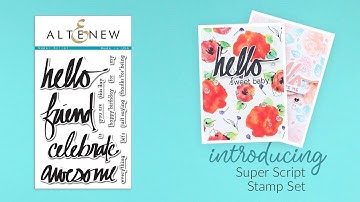 Altenew Stamps Intro - Super Script Scrapbook
