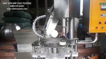 MÁY VẶN NẮP CHAI PET TỰ ĐỘNG, chế tạo máy vặn nắp tự động, 0984467870
